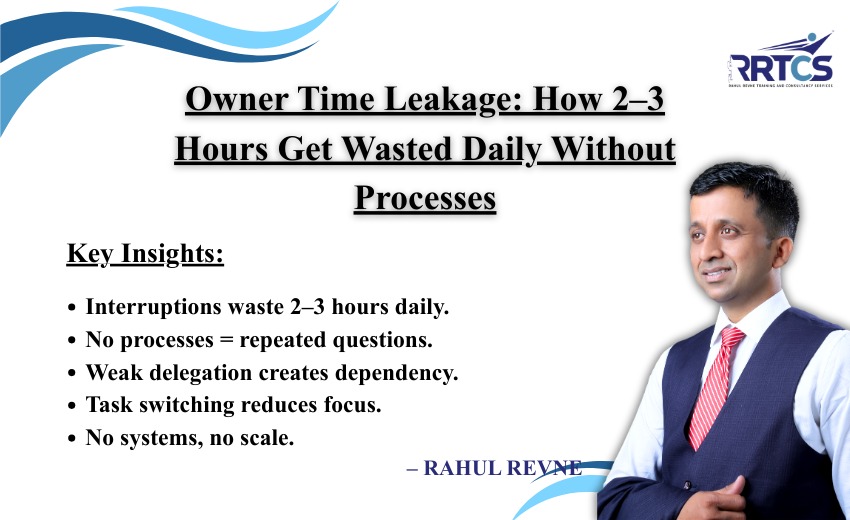 Owner Time Leakage: How 2–3 Hours Get Wasted Daily Without Processes