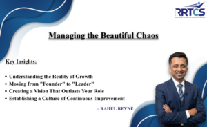 Leader managing high-growth business challenges, illustrating chaos in scaling operations, delegation, systems building, and structured growth strategy for entrepreneurs