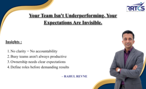 Business owner explaining roles and performance expectations to employees, highlighting the importance of clear responsibilities, accountability, and defined job roles for better team performance.