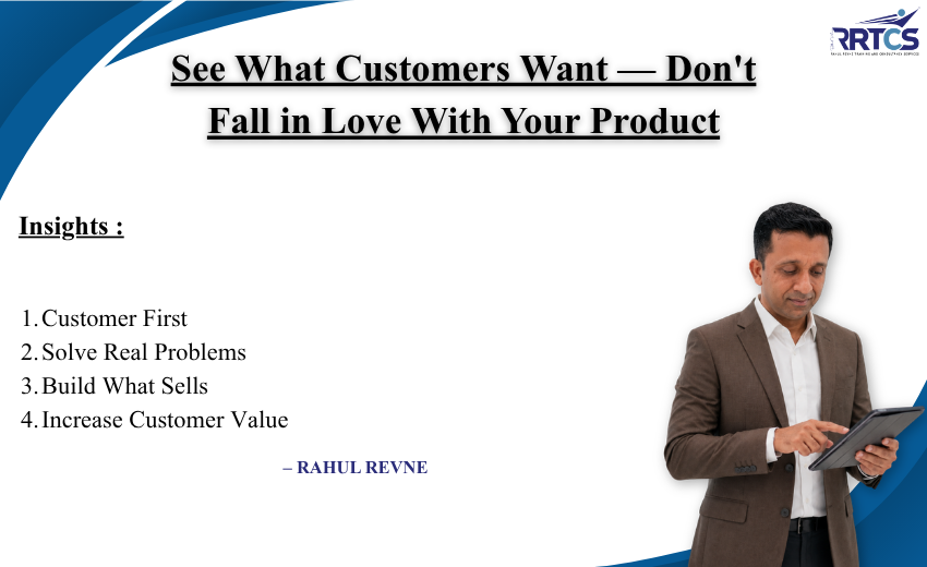 Business consultant analysing customer needs and market insights to build customer-focused products and business strategies.