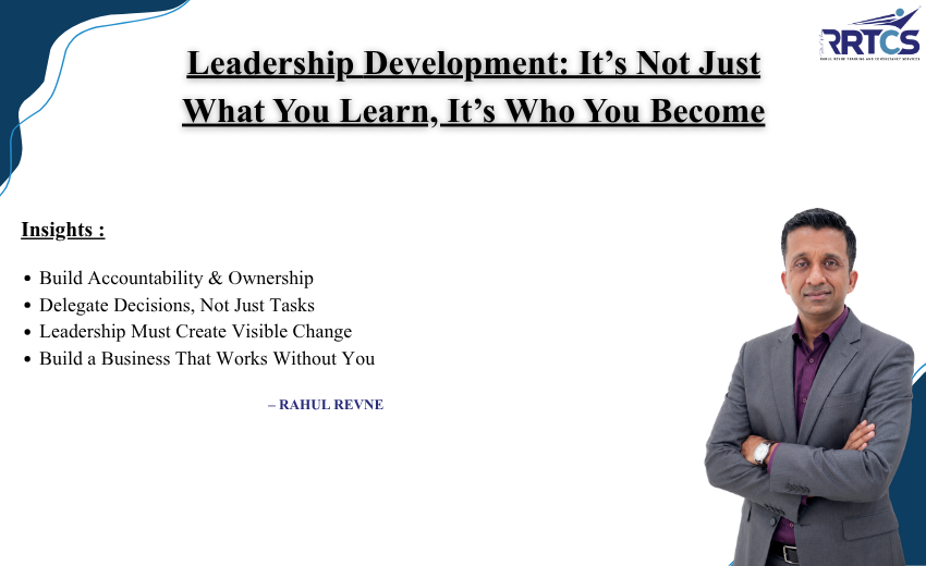 Leadership development insights showing how delegation, decision-making, accountability and team ownership help reduce founder dependency and build a system-driven business.
